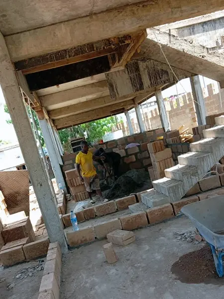 The foundations of Villa Peace And Color during construction